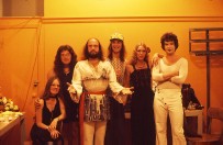 Max with backup singers prior to concert at Massey Hall. (June '77)